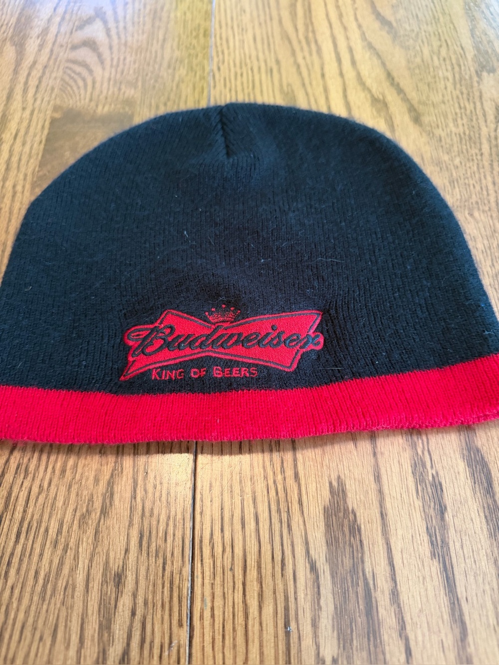 Budweiser Black and Red Beanie